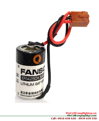 FANSO ER14250H; Pin nuôi nguồn PLC FANSO ER14250H lithium 3.6v 1/2AA 1200mAh (zắc nâu)